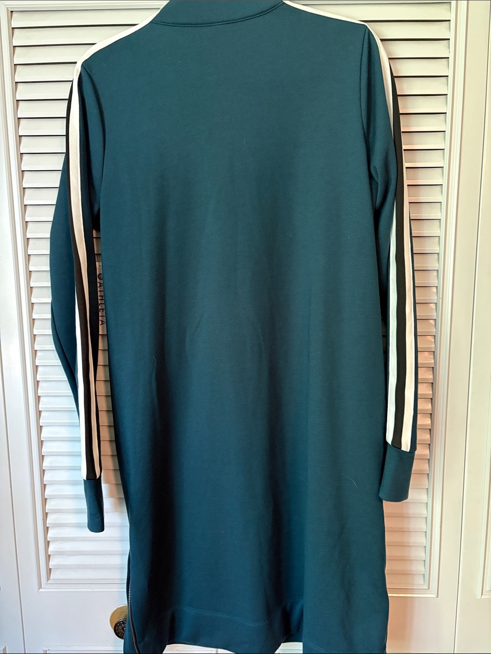 Athleta Crosstown Quarter-Zip Teal Track Dress Size Medium - Picture 11 of 15